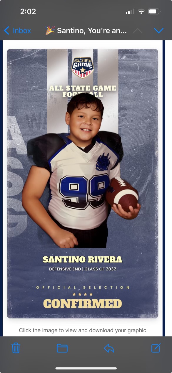 Santino Rivera, football athlete profile picture