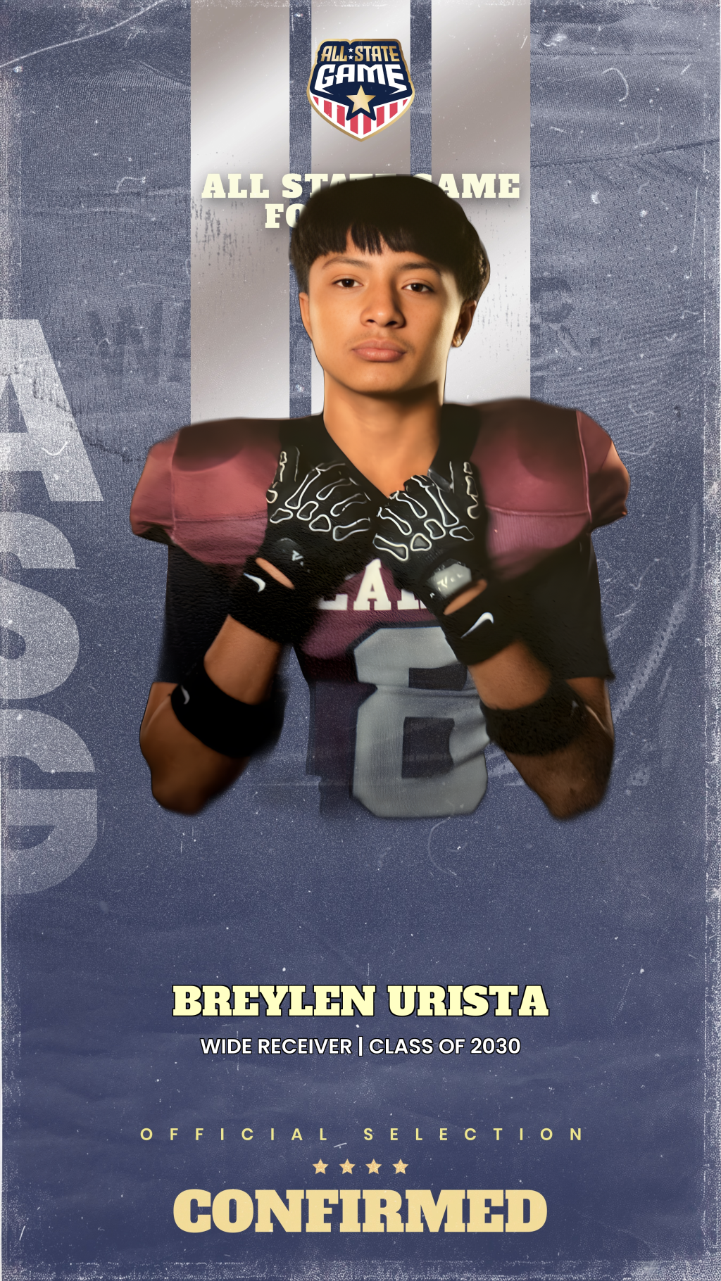 Breylen Urista, football athlete profile picture