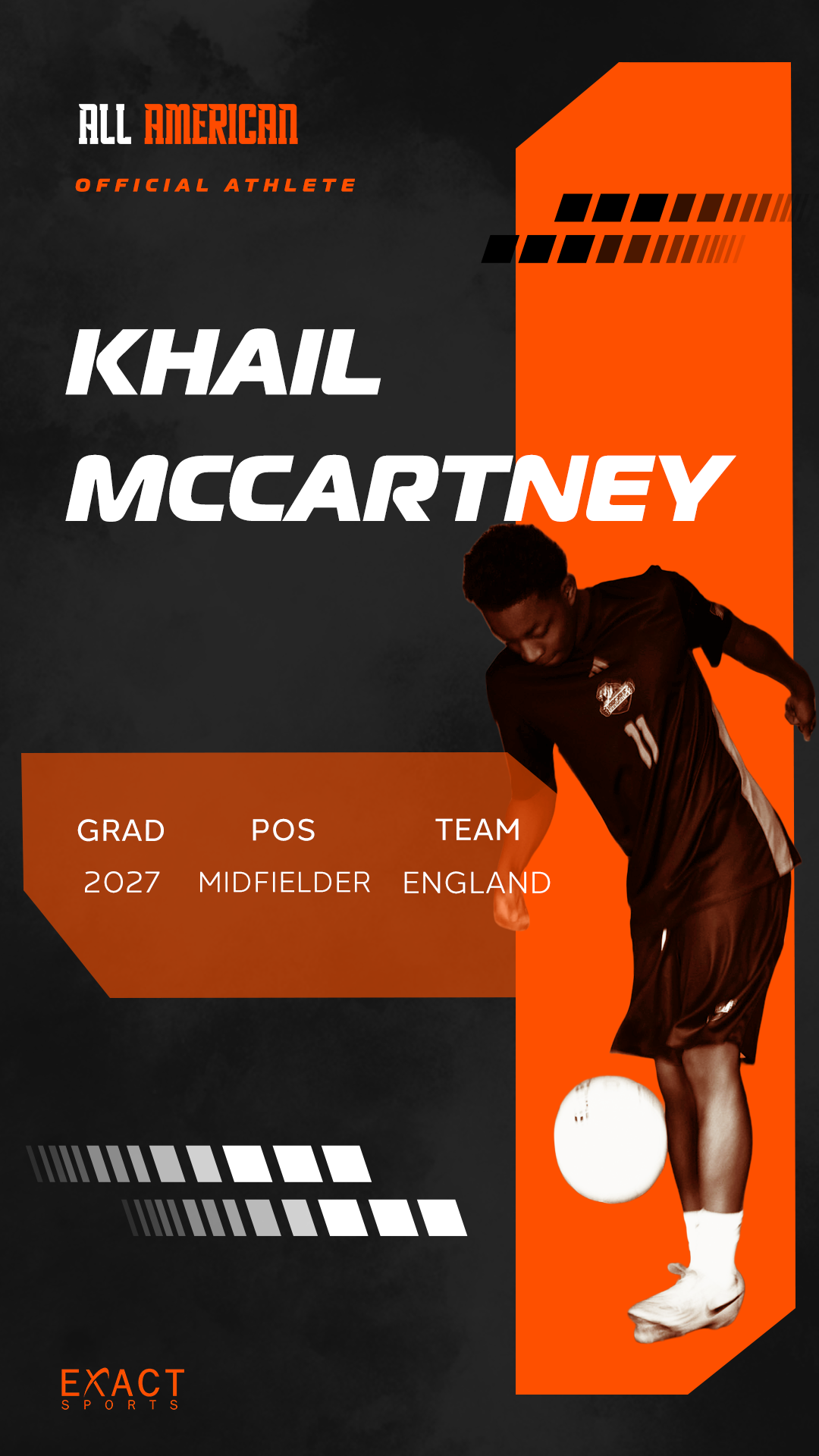 khail mccartney, soccer athlete profile picture